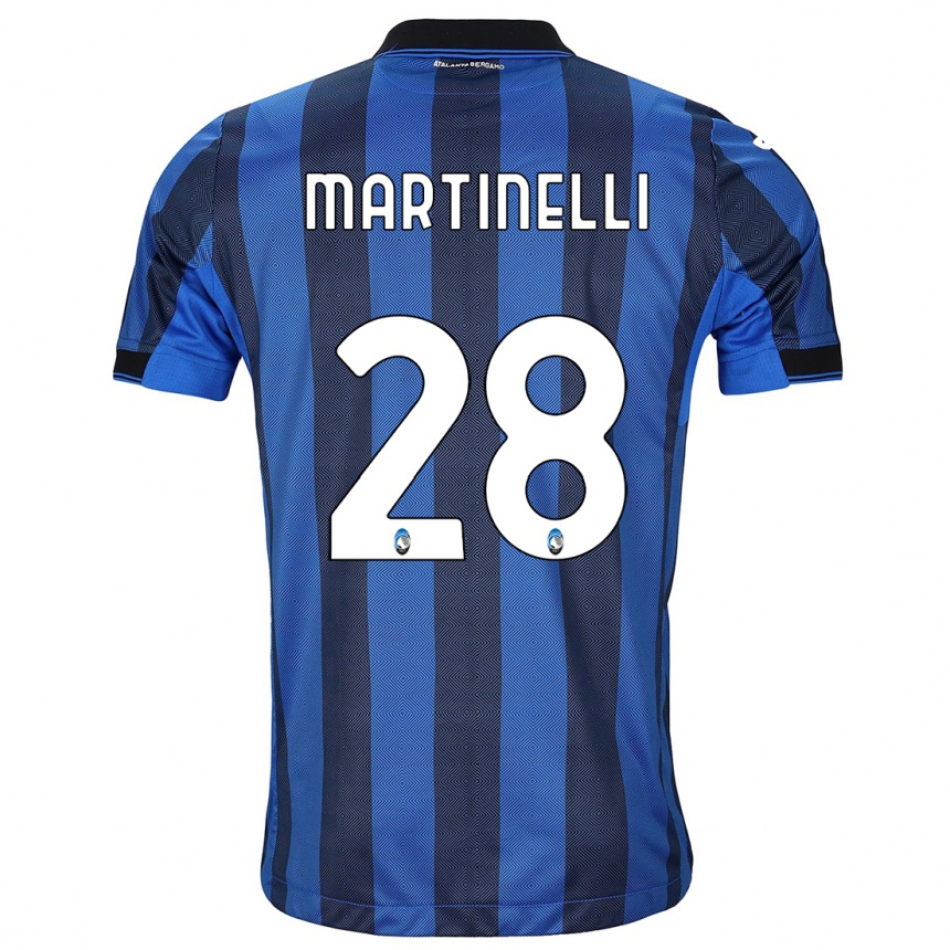 Niño Fútbol Camiseta Gabriel Martinelli #28 Azul Negro 1ª Equipación 2023/24 México