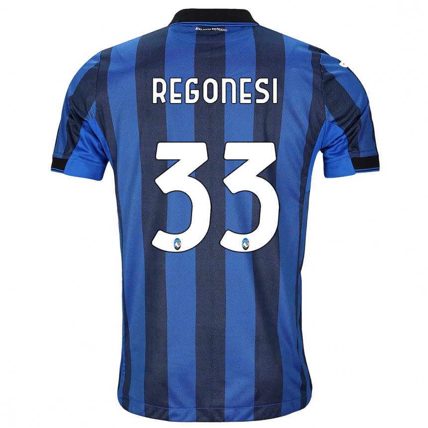 Niño Fútbol Camiseta Iacopo Regonesi #33 Azul Negro 1ª Equipación 2023/24 México