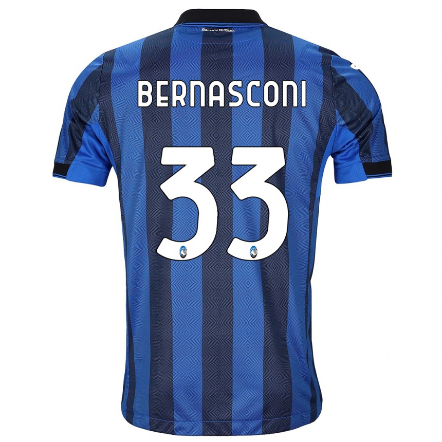 Niño Fútbol Camiseta Lorenzo Bernasconi #33 Azul Negro 1ª Equipación 2023/24 México