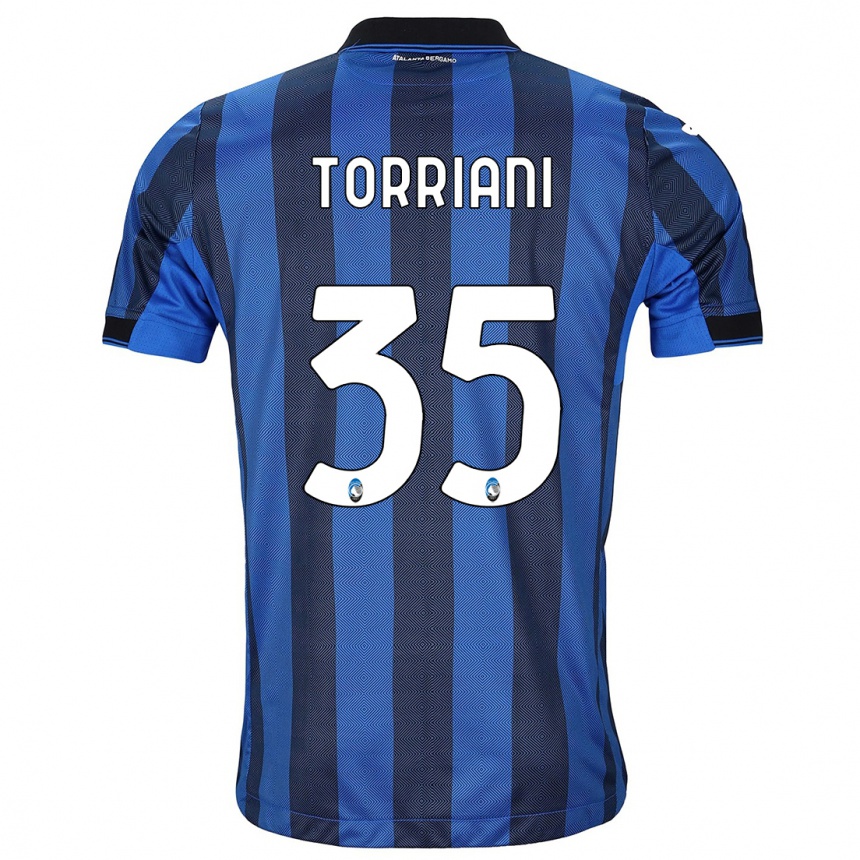 Niño Fútbol Camiseta Andrea Torriani #35 Azul Negro 1ª Equipación 2023/24 México