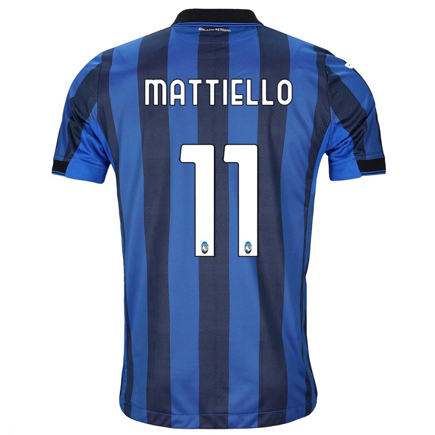 Niño Fútbol Camiseta Federico Mattiello #11 Azul Negro 1ª Equipación 2023/24 México