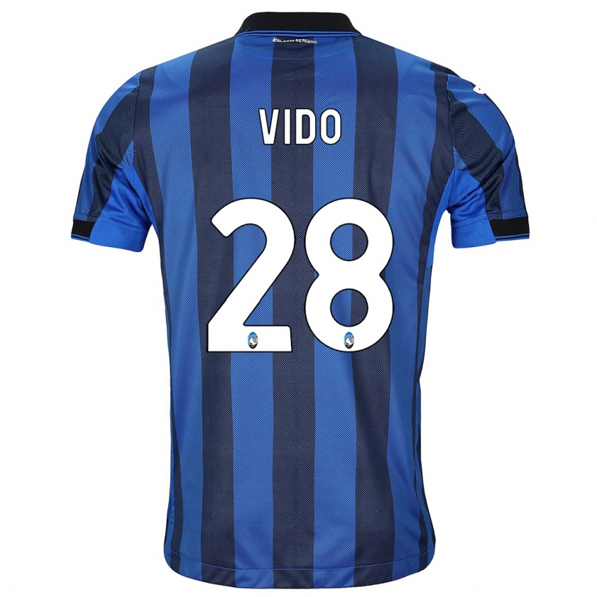 Niño Fútbol Camiseta Luca Vido #28 Azul Negro 1ª Equipación 2023/24 México