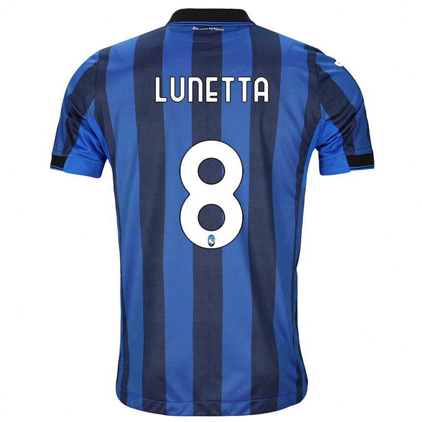 Niño Fútbol Camiseta Gabriel Lunetta #8 Azul Negro 1ª Equipación 2023/24 México