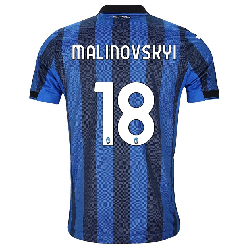 Niño Fútbol Camiseta Ruslan Malinovskyi #18 Azul Negro 1ª Equipación 2023/24 México