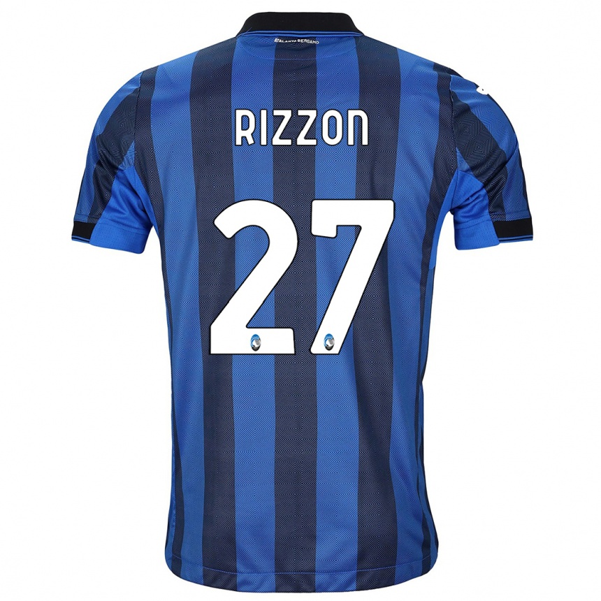 Niño Fútbol Camiseta Giulia Rizzon #27 Azul Negro 1ª Equipación 2023/24 México