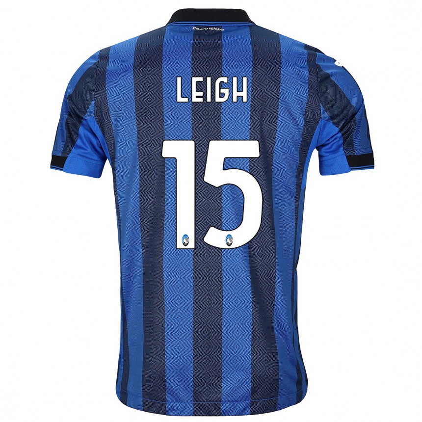 Niño Fútbol Camiseta Adrienne Leigh #15 Azul Negro 1ª Equipación 2023/24 México