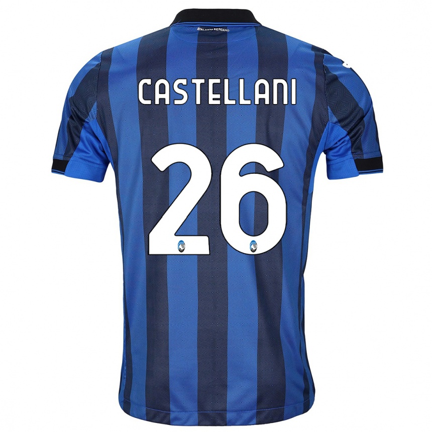 Niño Fútbol Camiseta Eleonora Castellani #26 Azul Negro 1ª Equipación 2023/24 México