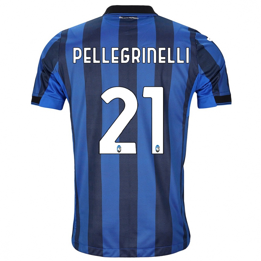 Niño Fútbol Camiseta Giorgia Pellegrinelli #21 Azul Negro 1ª Equipación 2023/24 México