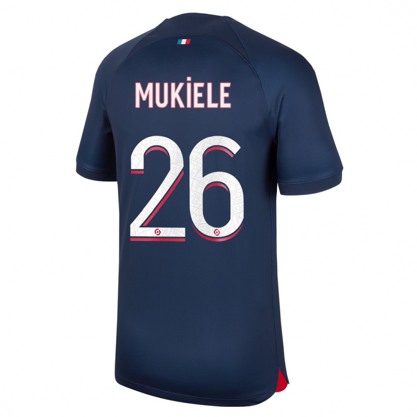 Niño Fútbol Camiseta Nordi Mukiele #26 Azul Rojo 1ª Equipación 2023/24 México