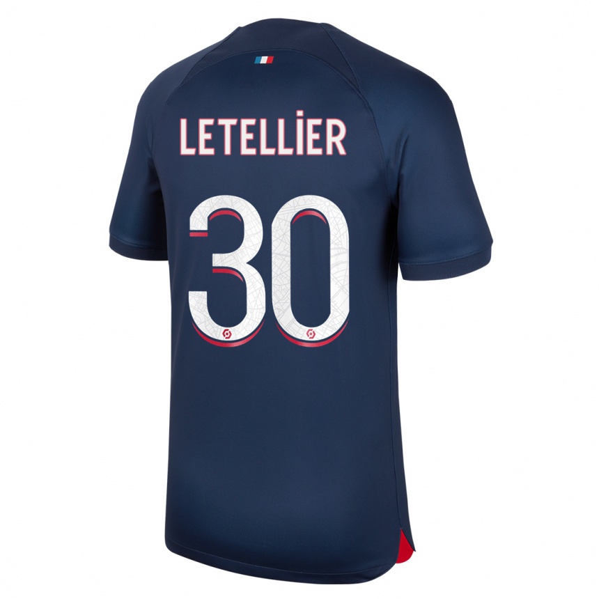 Niño Fútbol Camiseta Alexandre Letellier #30 Azul Rojo 1ª Equipación 2023/24 México