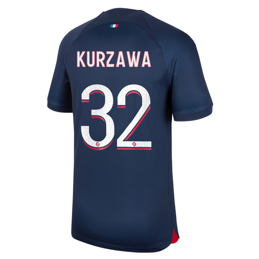 Niño Fútbol Camiseta Layvin Kurzawa #32 Azul Rojo 1ª Equipación 2023/24 México