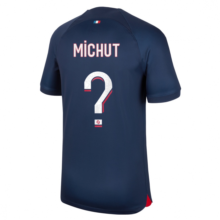 Niño Fútbol Camiseta Etienne Michut #0 Azul Rojo 1ª Equipación 2023/24 México