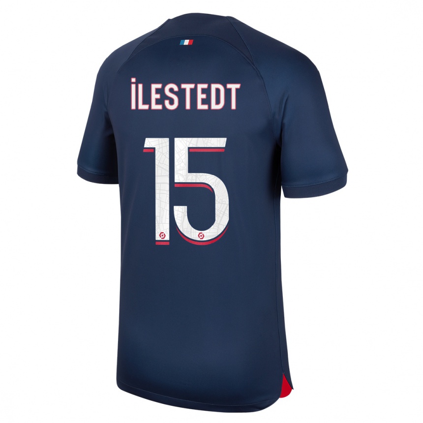 Niño Fútbol Camiseta Amanda Ilestedt #15 Azul Rojo 1ª Equipación 2023/24 México