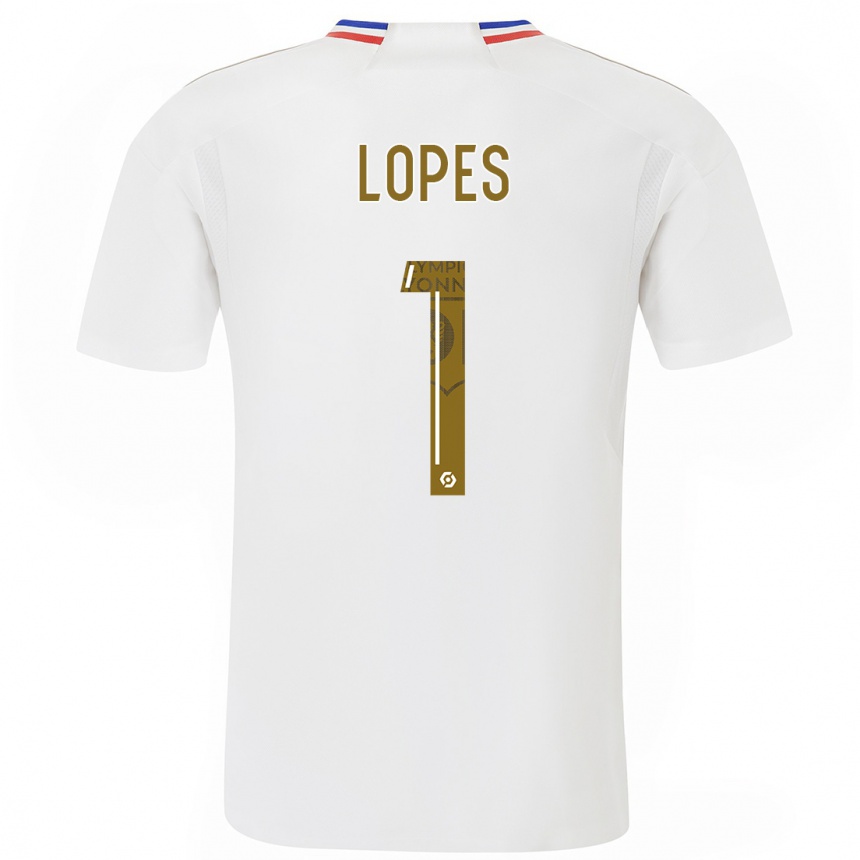 Niño Fútbol Camiseta Anthony Lopes #1 Blanco 1ª Equipación 2023/24 México