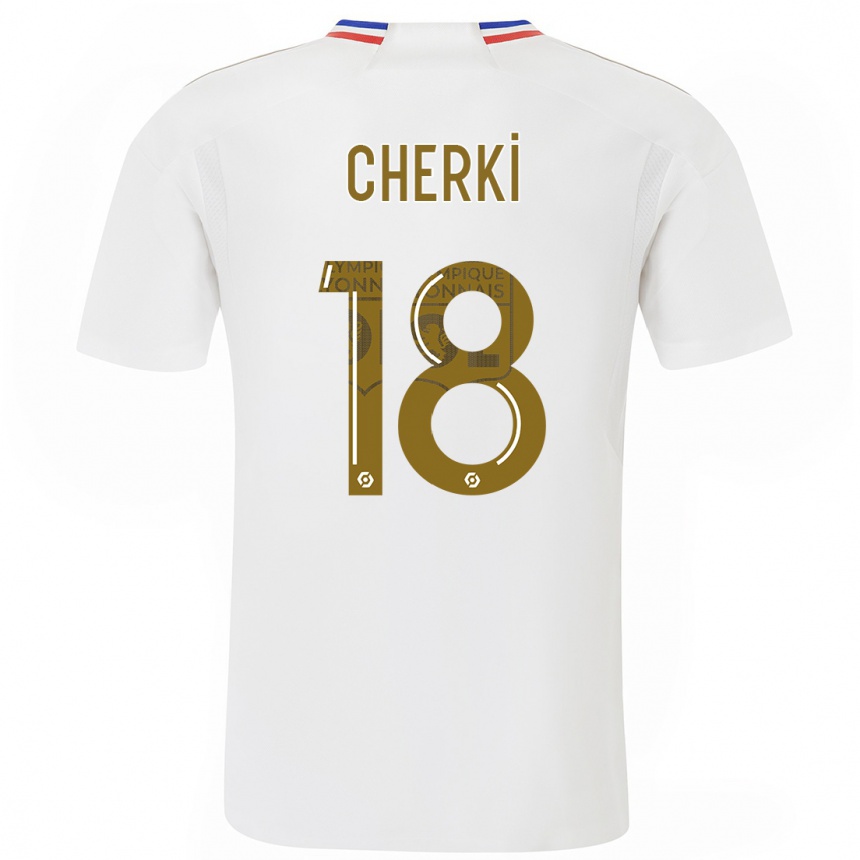 Niño Fútbol Camiseta Rayan Cherki #18 Blanco 1ª Equipación 2023/24 México