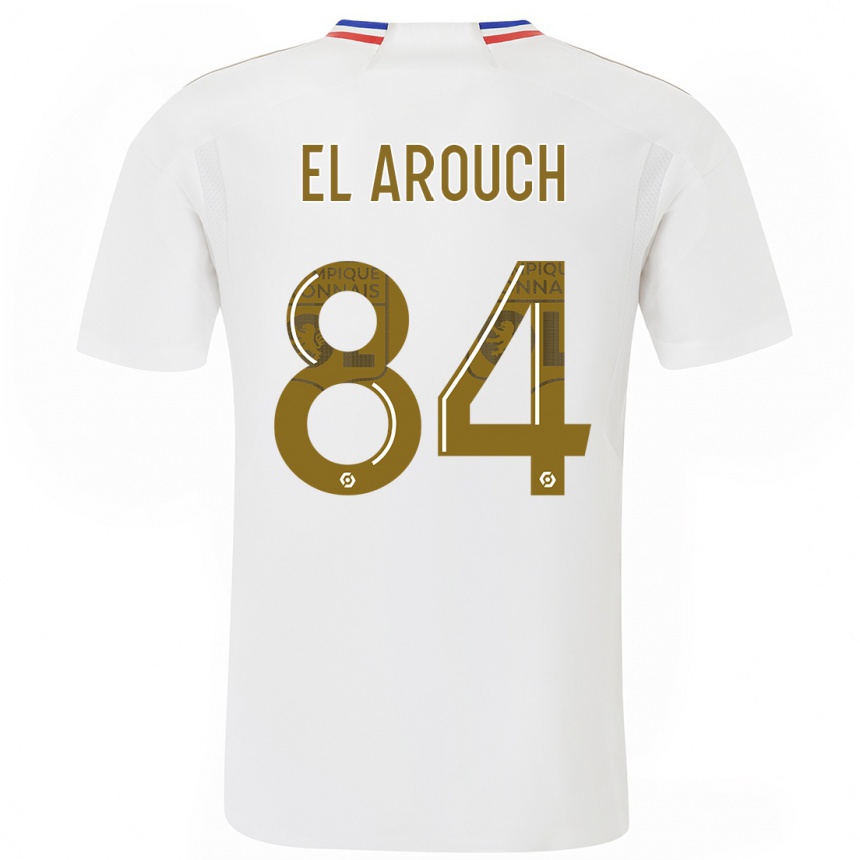 Niño Fútbol Camiseta Mohamed El Arouch #84 Blanco 1ª Equipación 2023/24 México