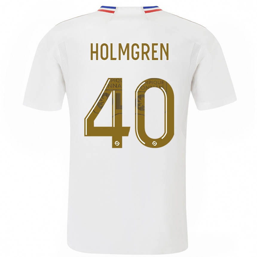 Niño Fútbol Camiseta Emma Holmgren #40 Blanco 1ª Equipación 2023/24 México