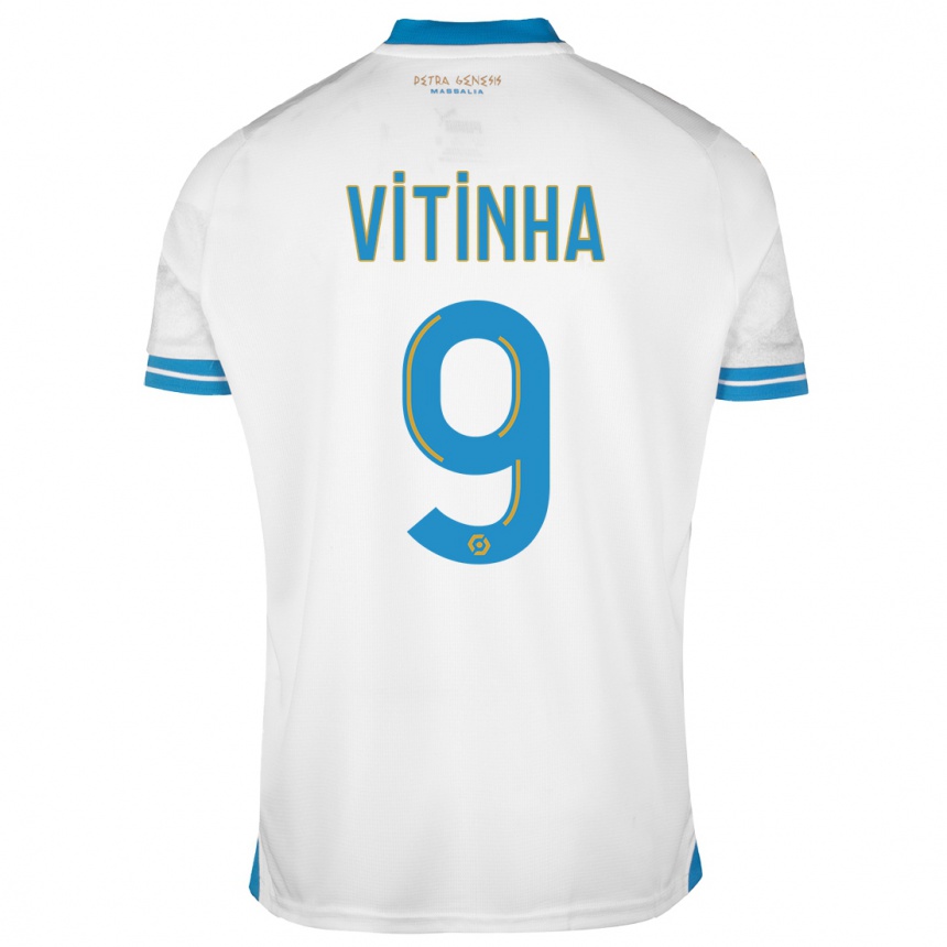 Niño Fútbol Camiseta Vitinha #9 Blanco 1ª Equipación 2023/24 México