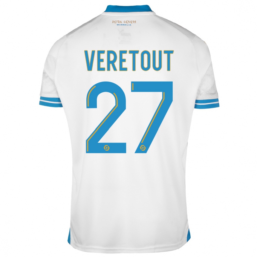 Niño Fútbol Camiseta Jordan Veretout #27 Blanco 1ª Equipación 2023/24 México