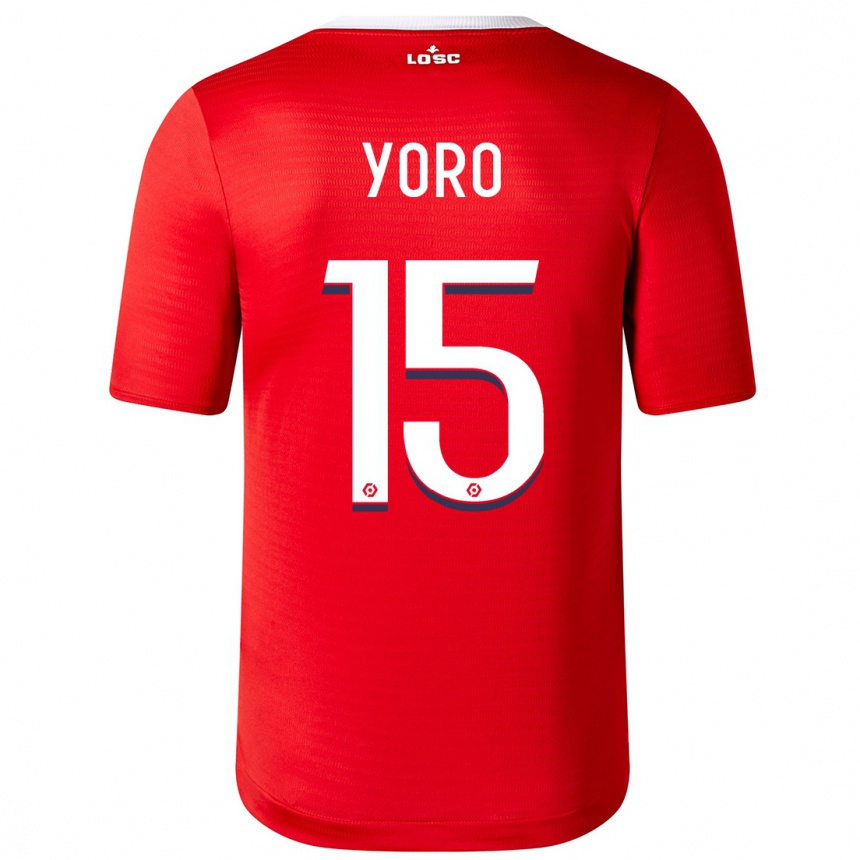 Niño Fútbol Camiseta Leny Yoro #15 Rojo 1ª Equipación 2023/24 México