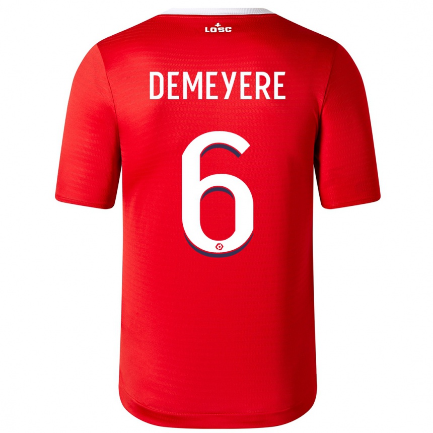 Niño Fútbol Camiseta Silke Demeyere #6 Rojo 1ª Equipación 2023/24 México