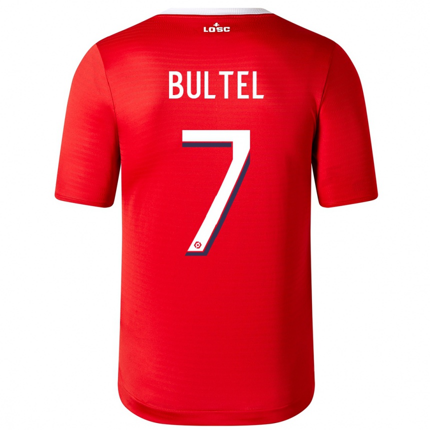 Niño Fútbol Camiseta Ludivine Bultel #7 Rojo 1ª Equipación 2023/24 México