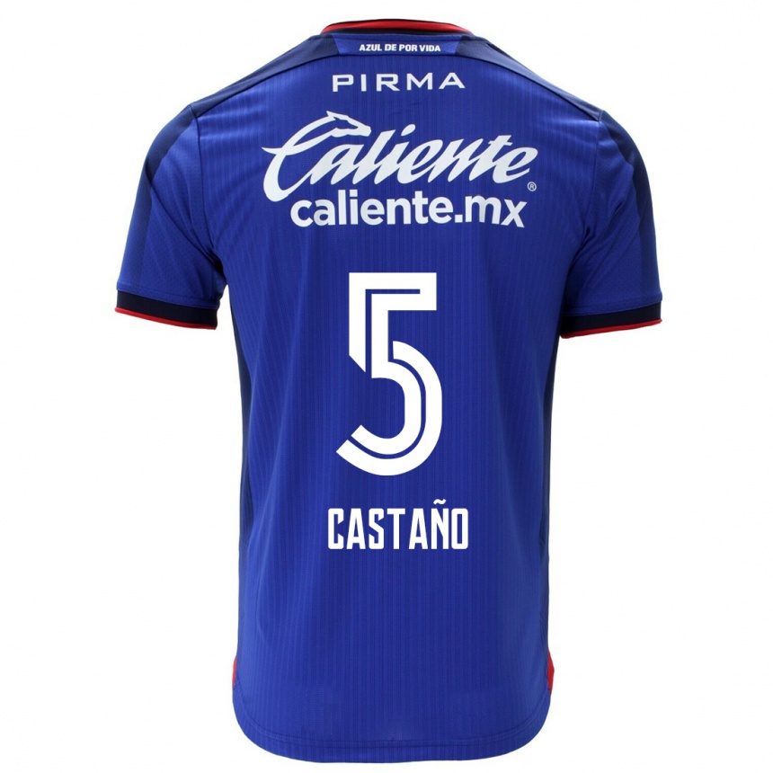 Niño Fútbol Camiseta Kevin Castaño #5 Azul 1ª Equipación 2023/24 México