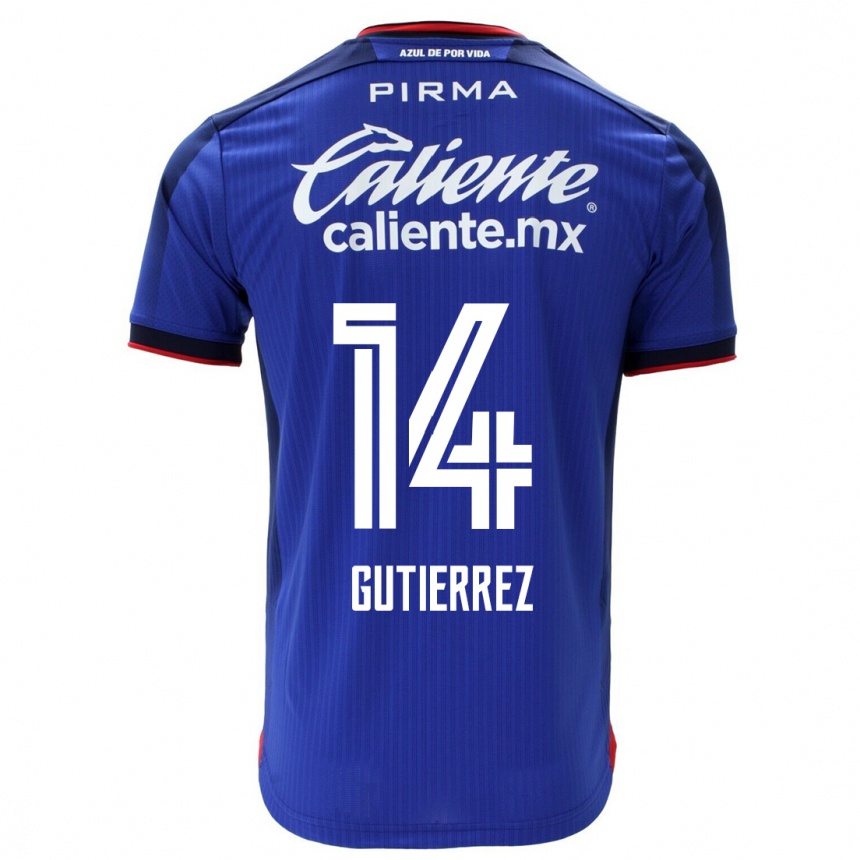 Niño Fútbol Camiseta Alexis Gutiérrez #14 Azul 1ª Equipación 2023/24 México