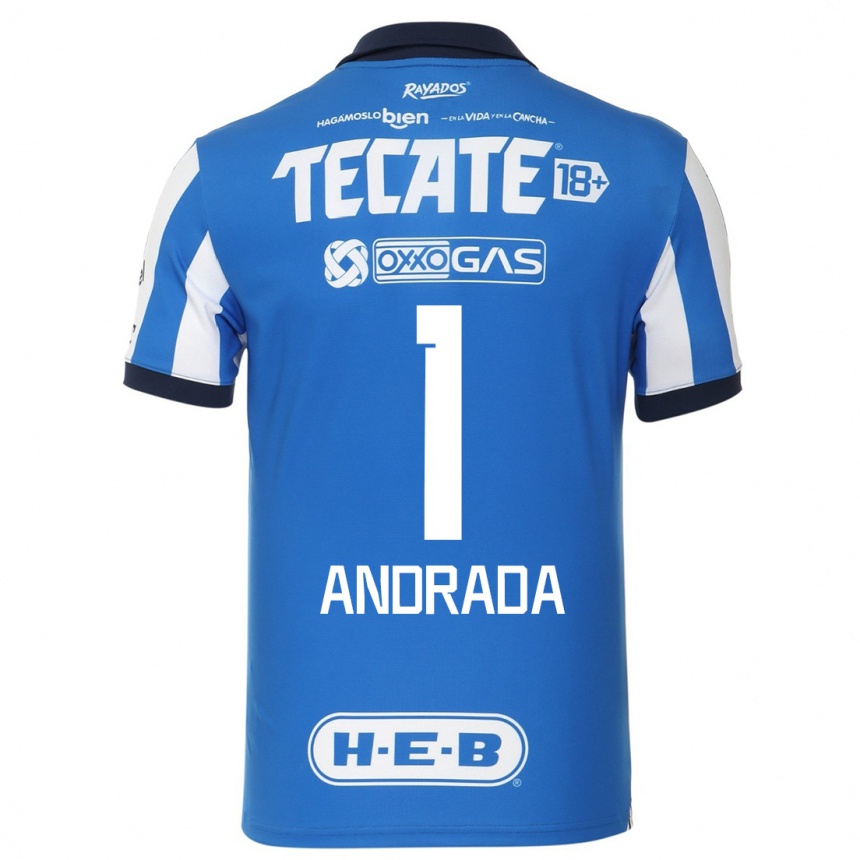 Niño Fútbol Camiseta Esteban Andrada #1 Azul Blanco 1ª Equipación 2023/24 México