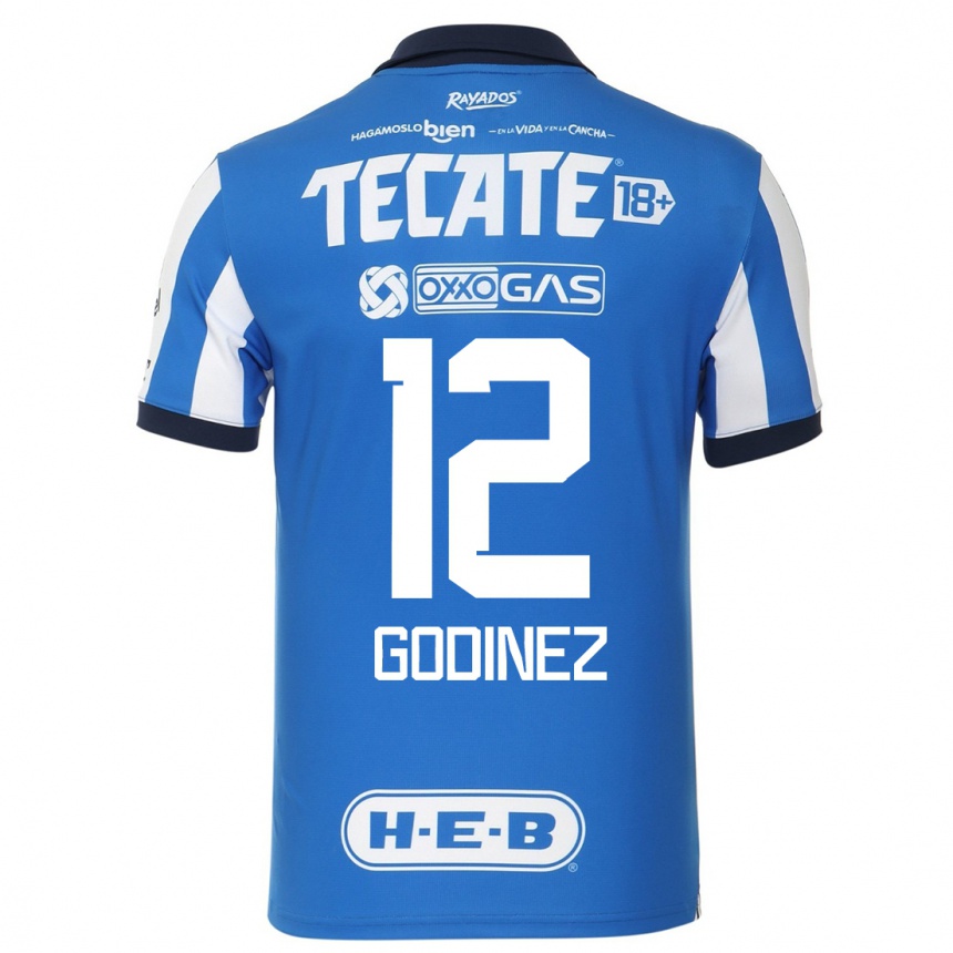 Niño Fútbol Camiseta Alejandria Godinez #12 Azul Blanco 1ª Equipación 2023/24 México
