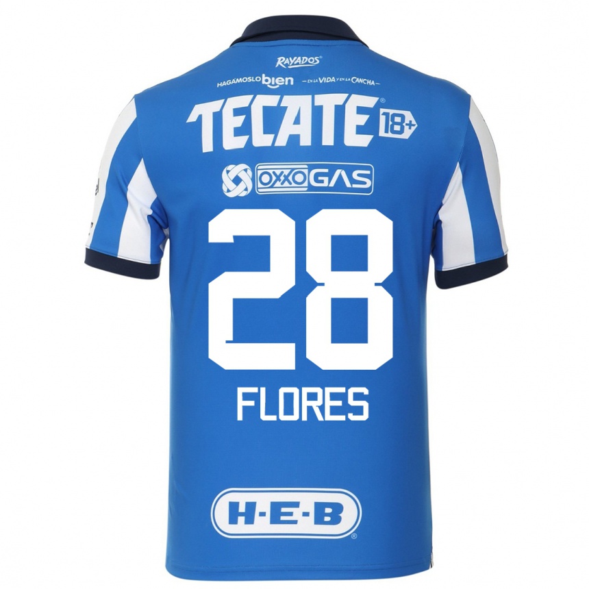 Niño Fútbol Camiseta Silvana Flores #28 Azul Blanco 1ª Equipación 2023/24 México
