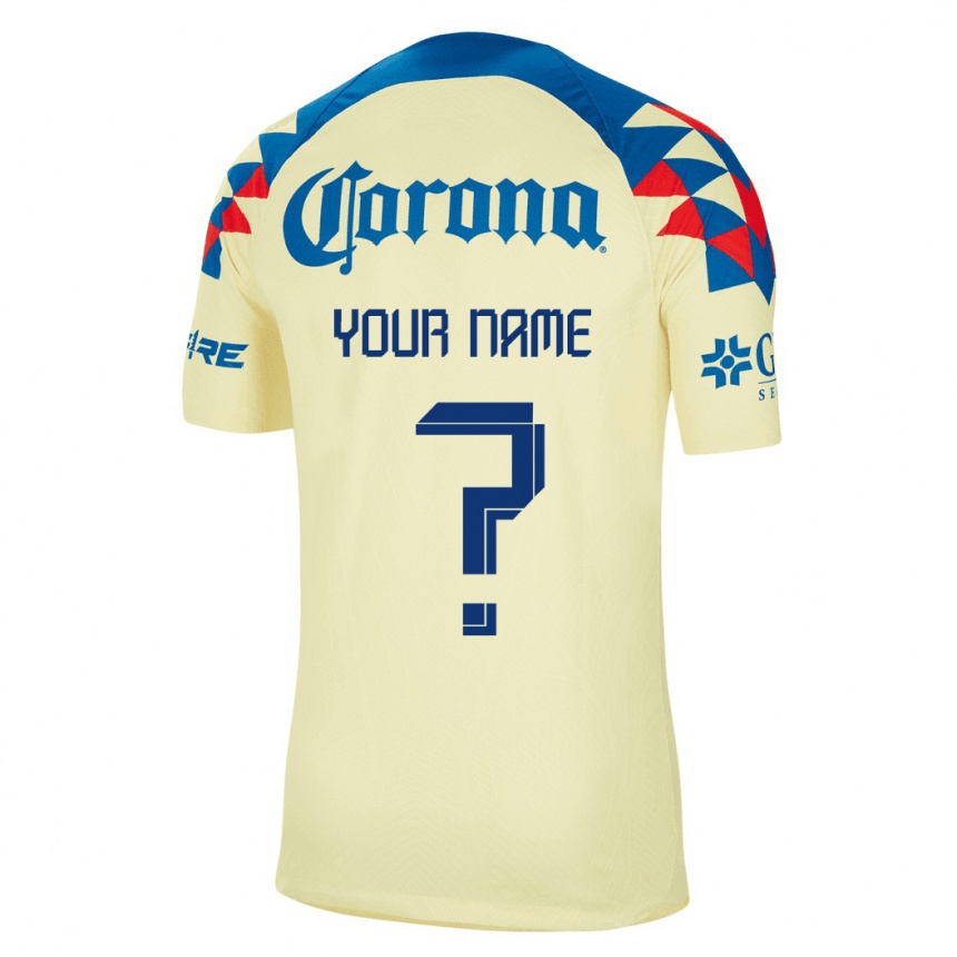 Niño Fútbol Camiseta Su Nombre #0 Amarillo 1ª Equipación 2023/24 México