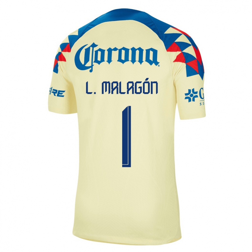 Niño Fútbol Camiseta Luis Malagón #1 Amarillo 1ª Equipación 2023/24 México
