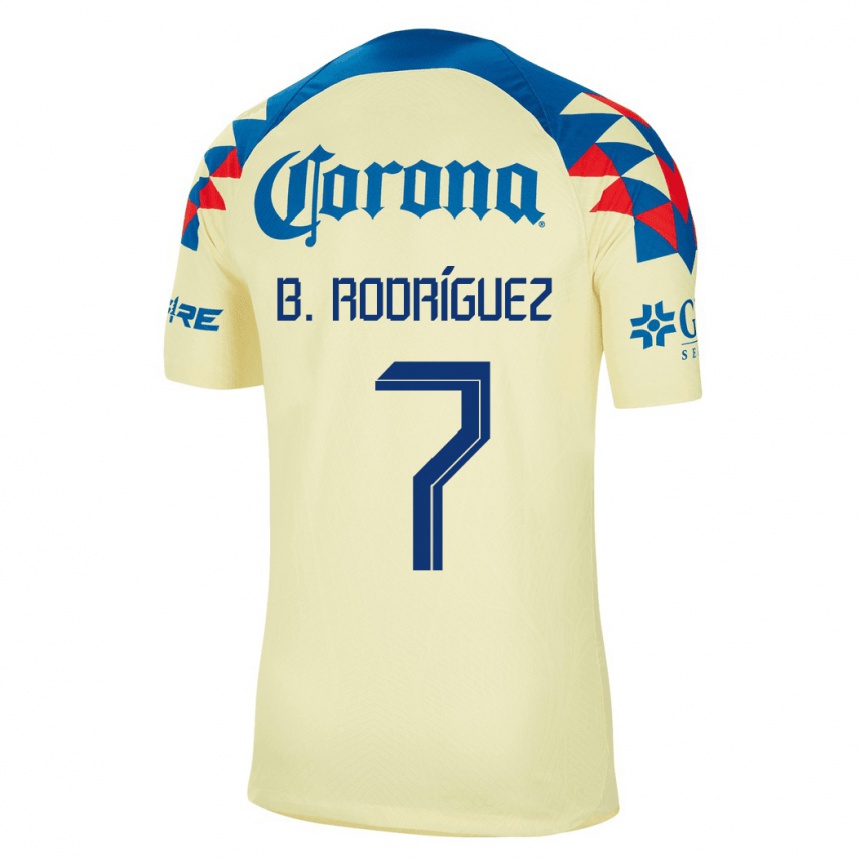 Niño Fútbol Camiseta Brian Rodríguez #7 Amarillo 1ª Equipación 2023/24 México