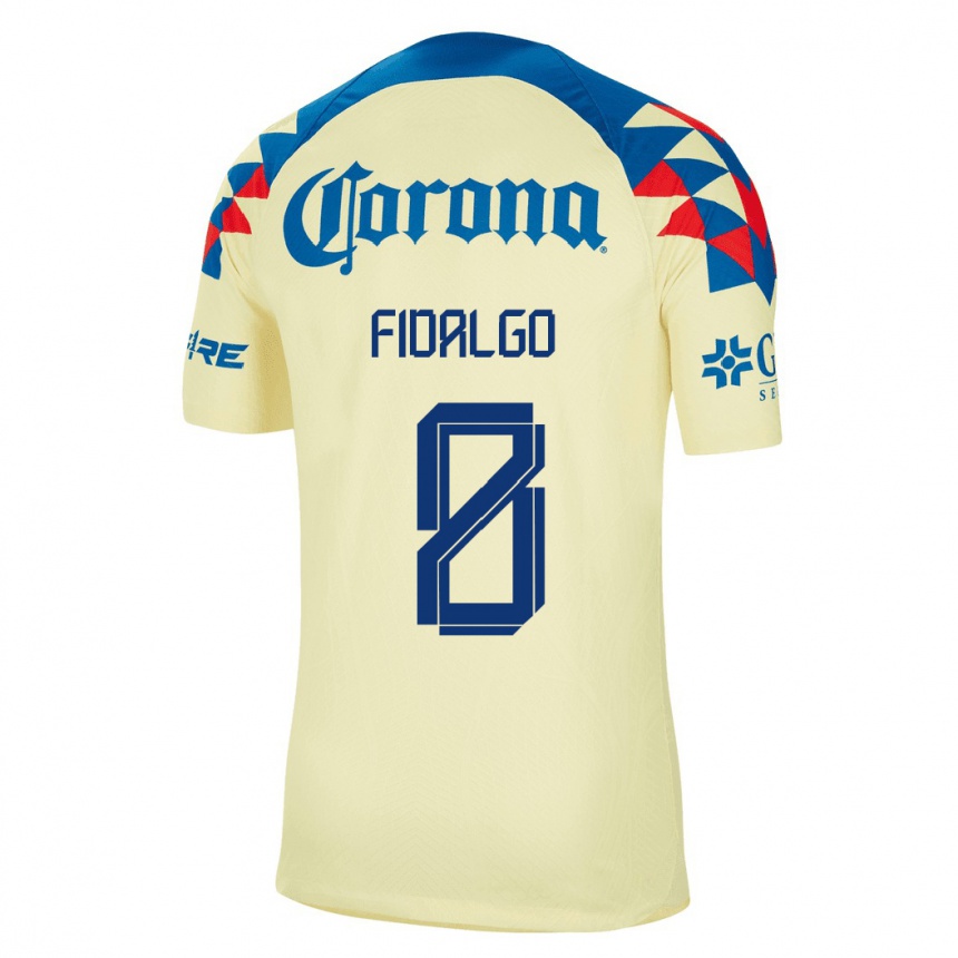 Niño Fútbol Camiseta Álvaro Fidalgo #8 Amarillo 1ª Equipación 2023/24 México