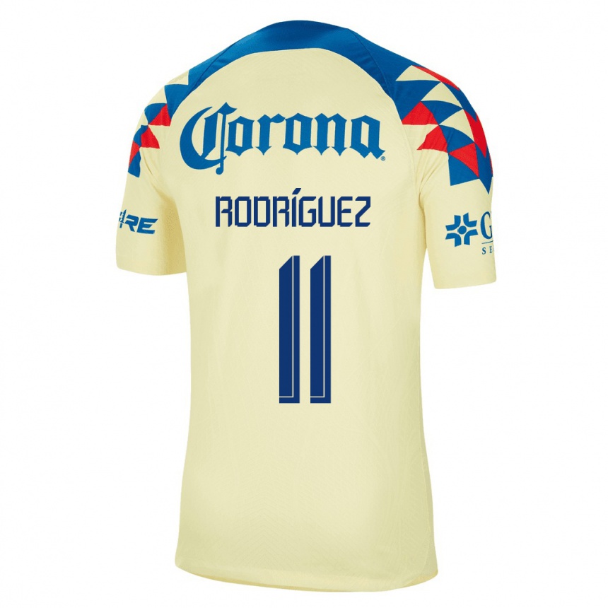 Niño Fútbol Camiseta Jonathan Rodríguez #11 Amarillo 1ª Equipación 2023/24 México