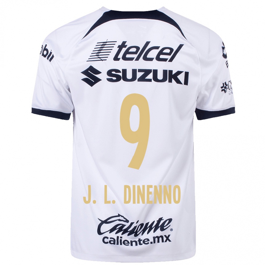 Niño Fútbol Camiseta Juan Dinenno #9 Blanco 1ª Equipación 2023/24 México