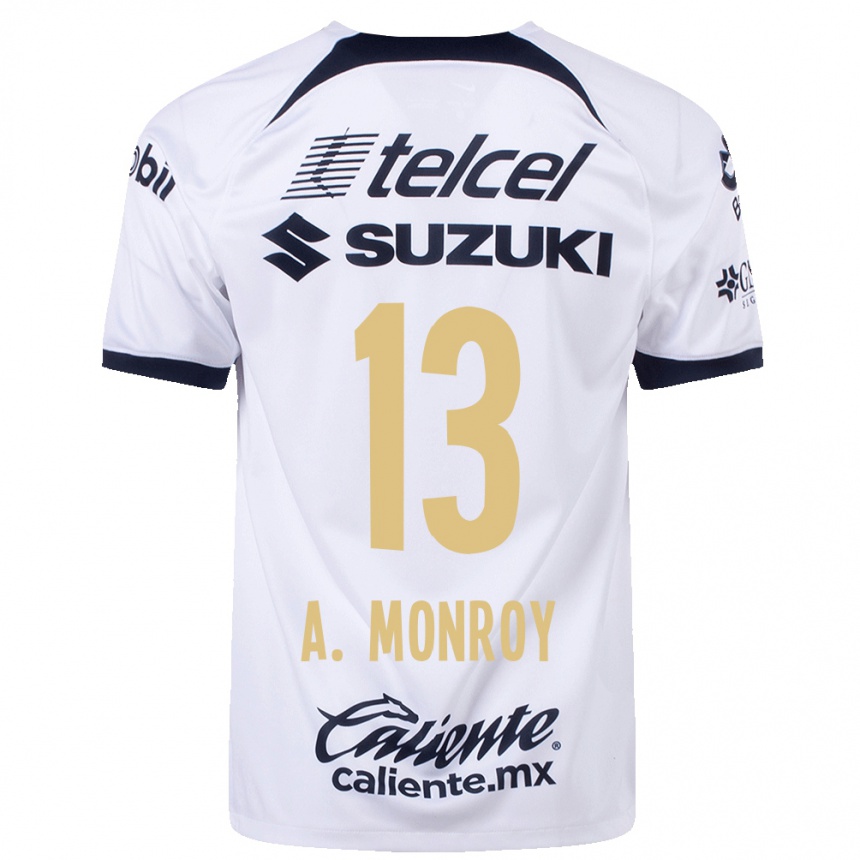 Niño Fútbol Camiseta Pablo Monroy #13 Blanco 1ª Equipación 2023/24 México