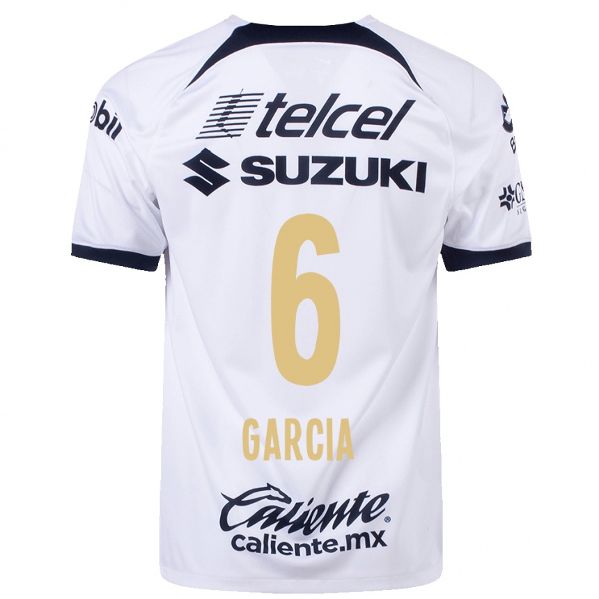 Niño Fútbol Camiseta Marco Garcia #6 Blanco 1ª Equipación 2023/24 México