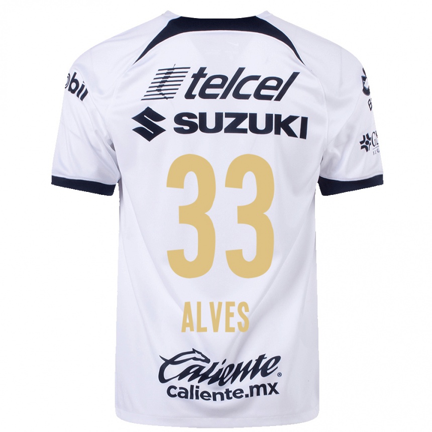 Niño Fútbol Camiseta Dani Alves #33 Blanco 1ª Equipación 2023/24 México