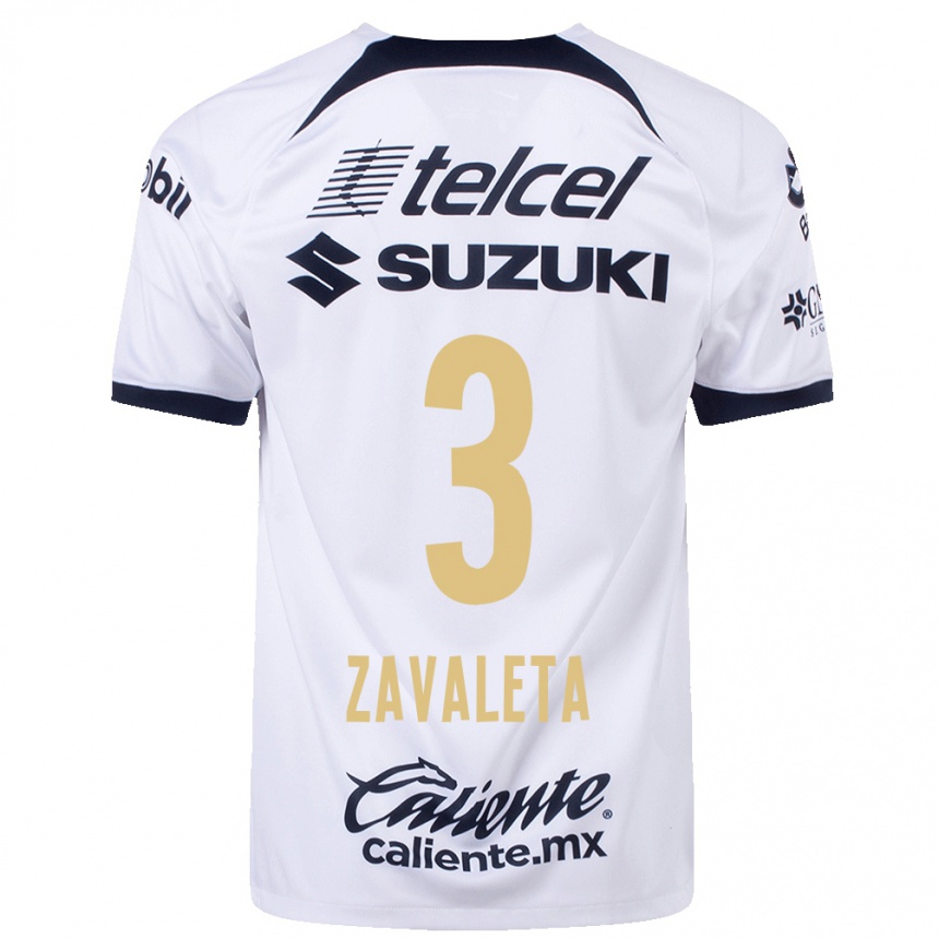 Niño Fútbol Camiseta Rebeca Zavaleta #3 Blanco 1ª Equipación 2023/24 México