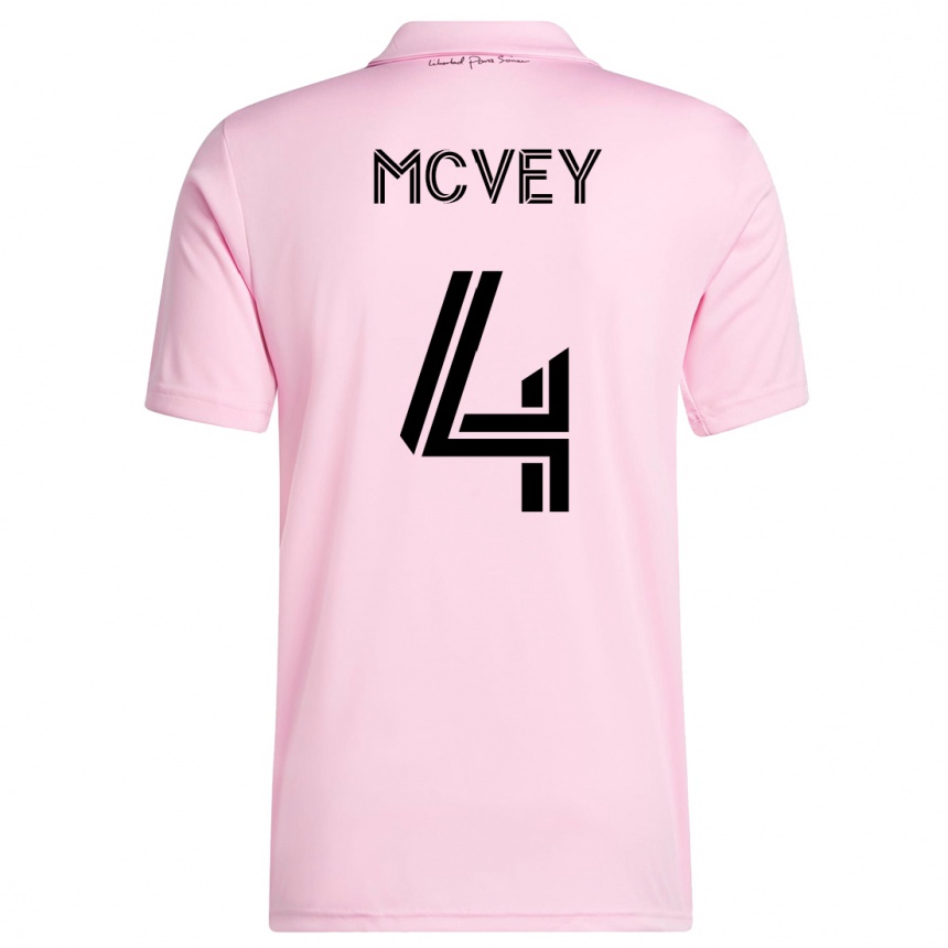 Niño Fútbol Camiseta Christopher Mcvey #4 Rosa 1ª Equipación 2023/24 México