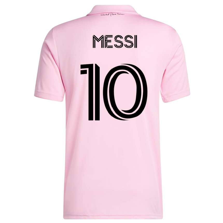 Niño Fútbol Camiseta Lionel Messi #10 Rosa 1ª Equipación 2023/24 México