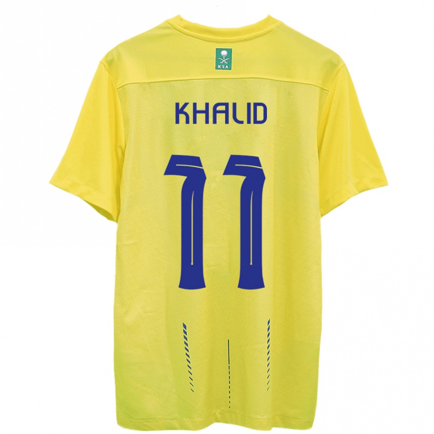 Niño Fútbol Camiseta Khalid Al-Ghannam #11 Amarillo 1ª Equipación 2023/24 México