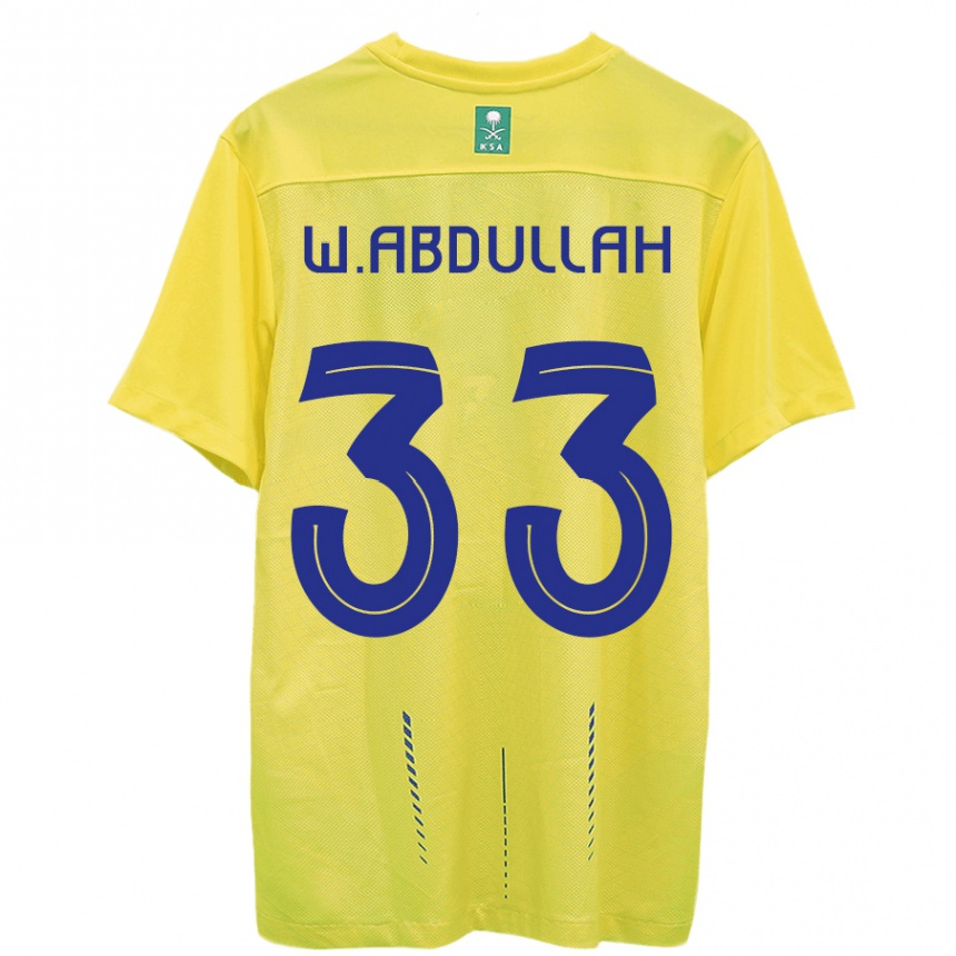 Niño Fútbol Camiseta Waleed Abdullah #33 Amarillo 1ª Equipación 2023/24 México