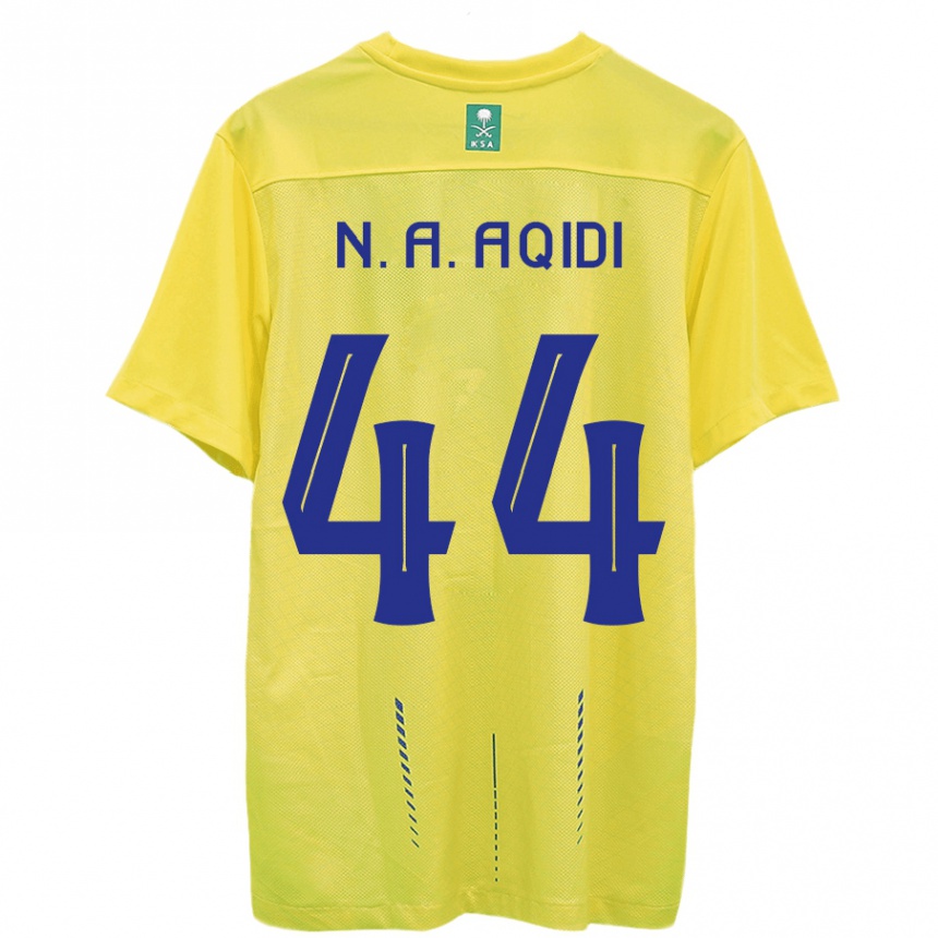 Niño Fútbol Camiseta Nawaf Al-Aqidi #44 Amarillo 1ª Equipación 2023/24 México