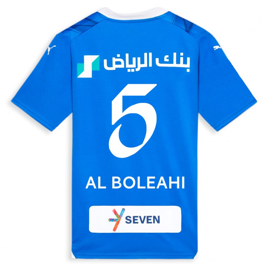 Niño Fútbol Camiseta Ali Al-Boleahi #5 Azul 1ª Equipación 2023/24 México