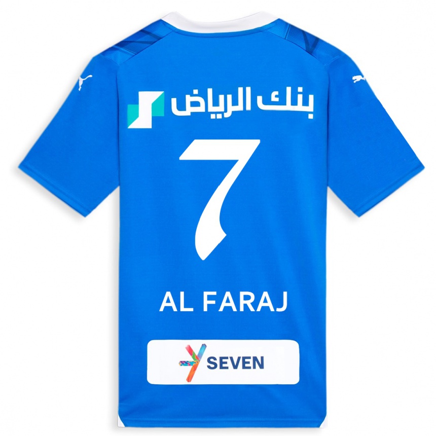 Niño Fútbol Camiseta Salman Al-Faraj #7 Azul 1ª Equipación 2023/24 México