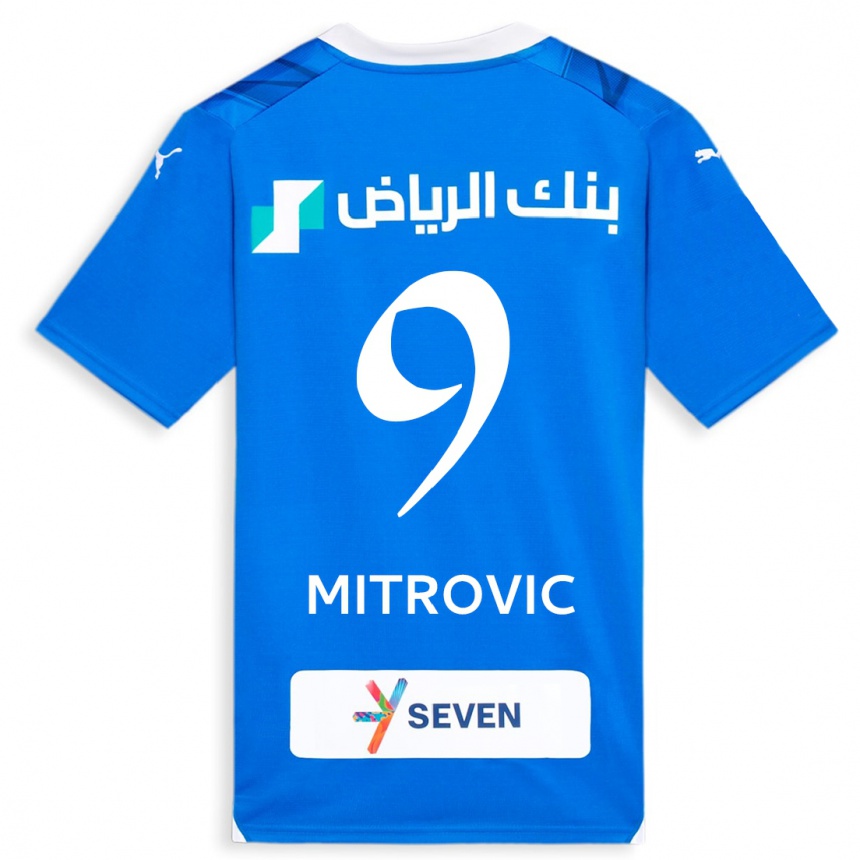 Niño Fútbol Camiseta Aleksandar Mitrovic #9 Azul 1ª Equipación 2023/24 México