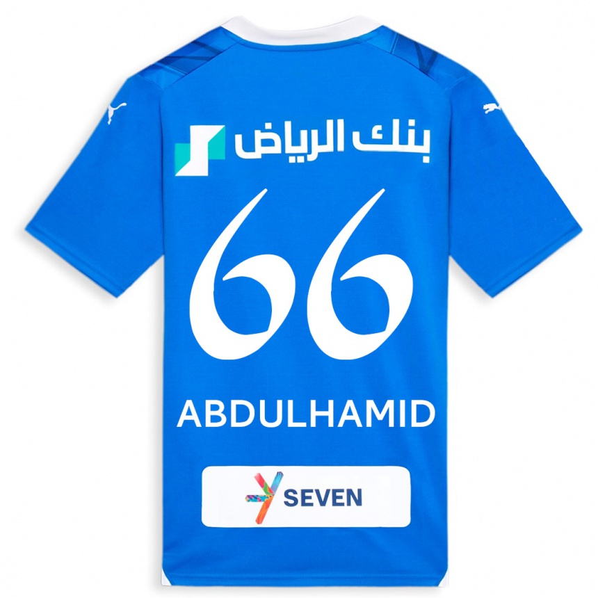 Niño Fútbol Camiseta Saud Abdulhamid #66 Azul 1ª Equipación 2023/24 México